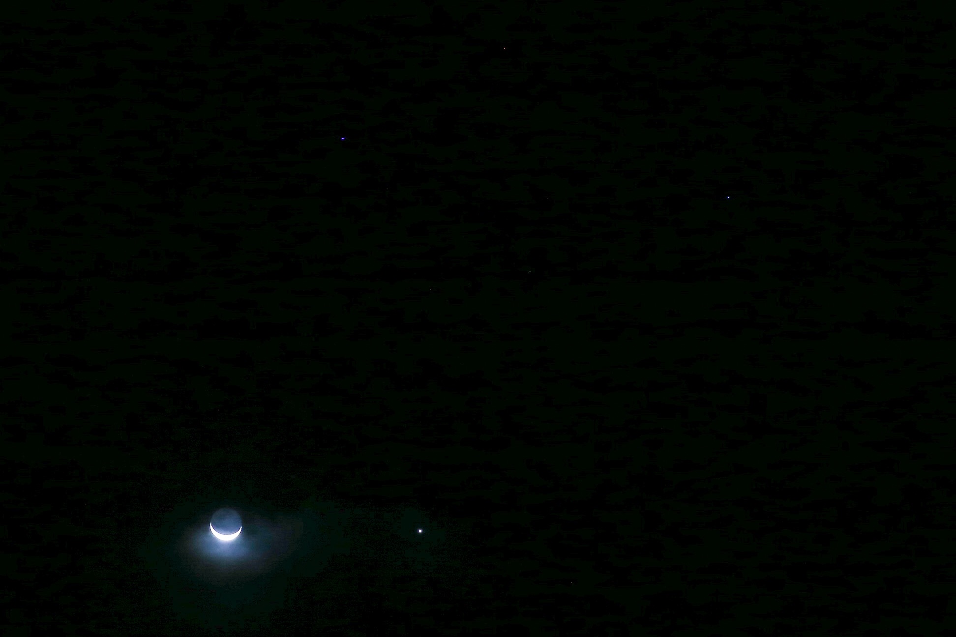 月と金星とスピカ　接近😄